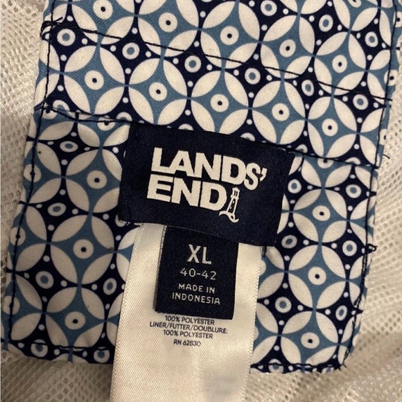 NWOT Lands End Men's Blacand White Swim Shorts - Picture 6 of 7